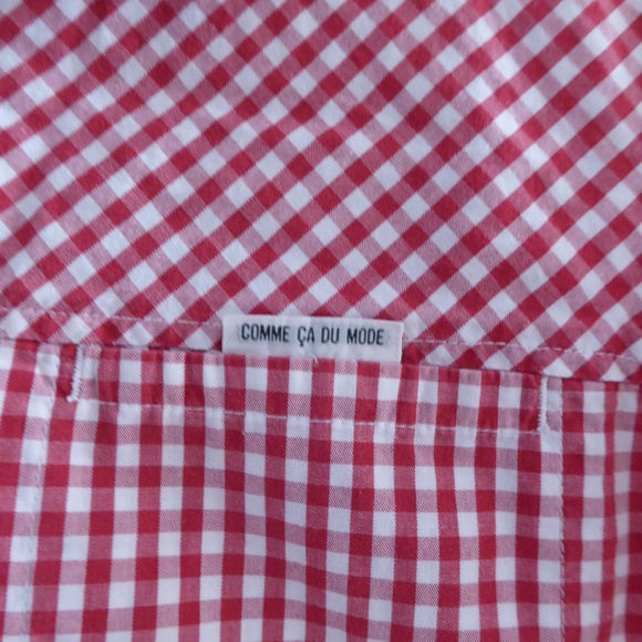 Comme Ca ISM Red Gingham Check Boy Shirt S 6-7 - Picture 4 of 8